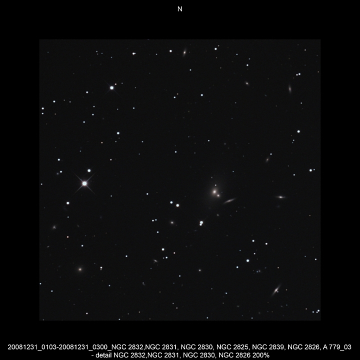 20081231_0103-20081231_0300_NGC 2832,NGC 2831, NGC 2830, A 779_03 - det. NGC 2832 200pc.JPG -  Lyn Newton d 309,5 / af 1623 & Coma Corrector CANON-EOS5D (AFC-Filter) 1000 ASA no add. filter 10 light-frames 360s, auto dark, 5 flat, 10 bias Guidemaster, DSS, Canon-RAW-Image, Adobe-PS-CS3  